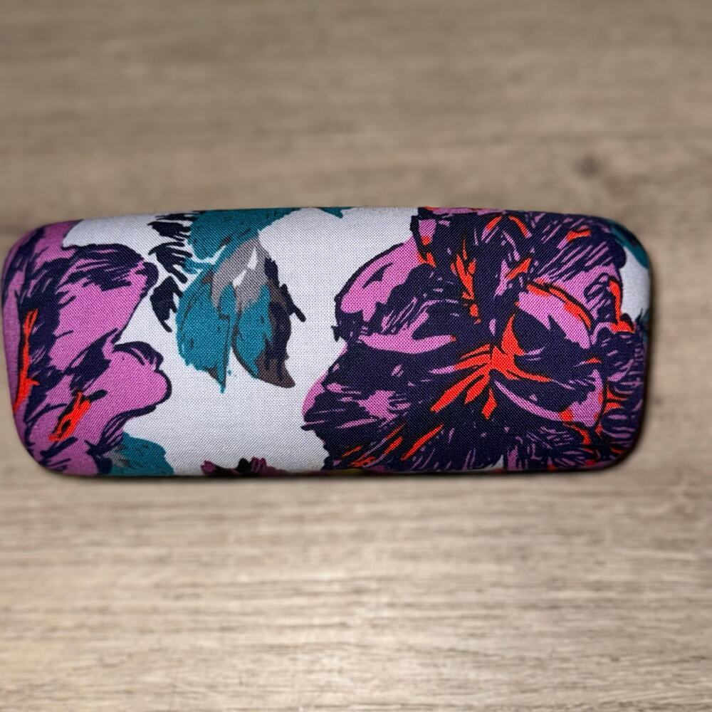 Vera Bradley Hard Eyeglasses Case Floral Print Padded Clamshell